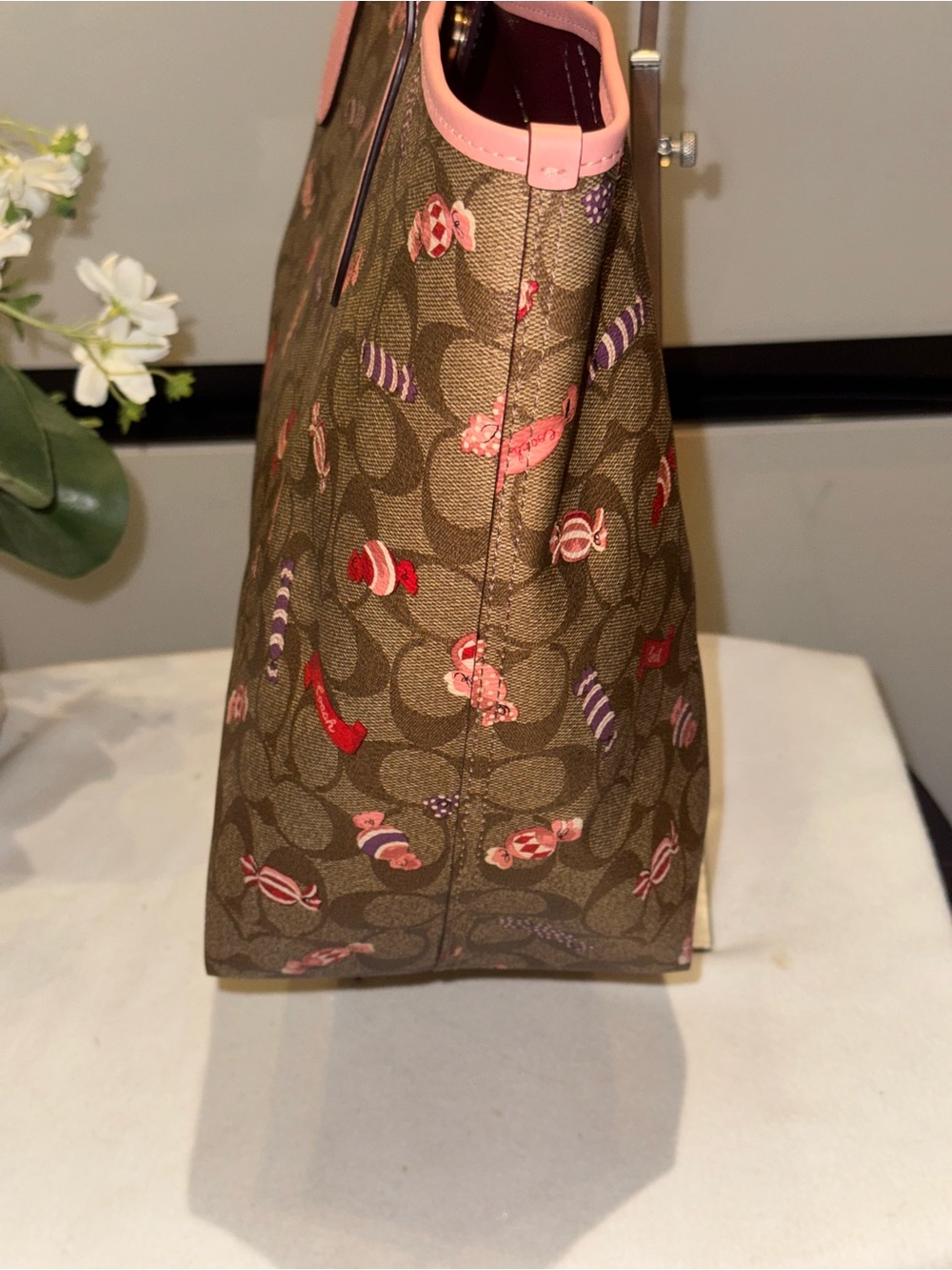 Coach City Tote in Signature Canvas with Candy Print (Style No. C2534). - Picture 5 of 13